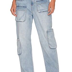 AFRM Light Blue Wide Leg Jeans